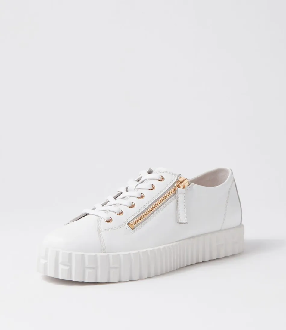 Women DJANGO & JULIETTE Sneakers<Osloe White Leather Sneakers