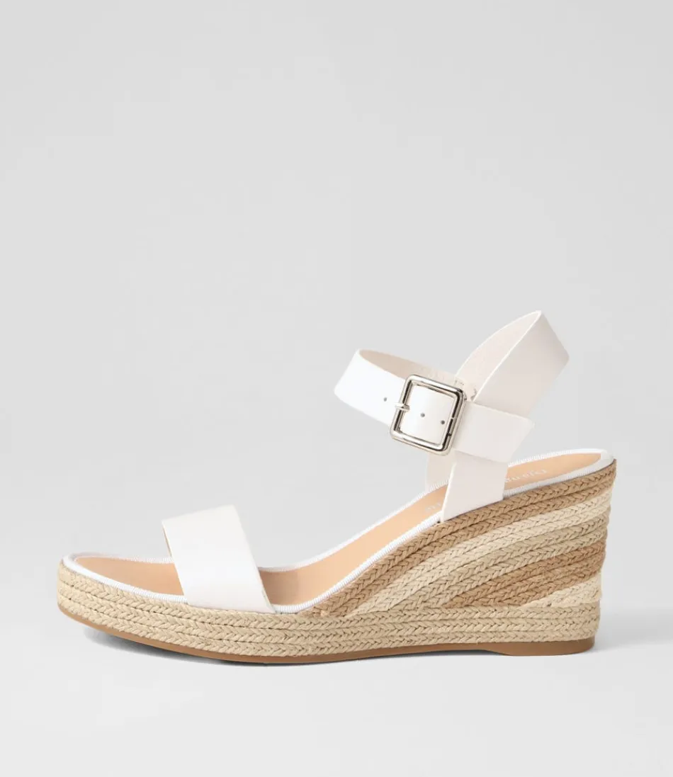 Women DJANGO & JULIETTE Espadrilles<Pakko White Natural Multi Leather Espadrilles