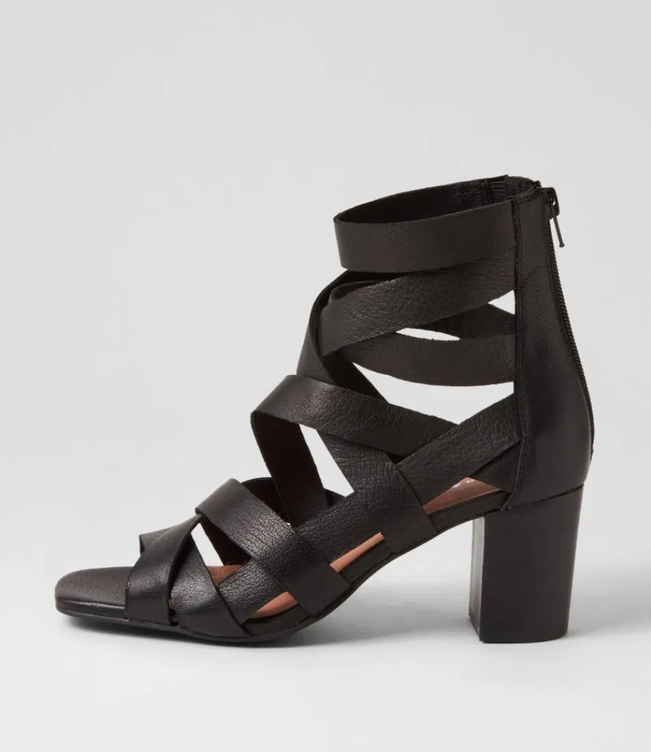 Women DJANGO & JULIETTE Heels<Paltic Black Leather Sandals