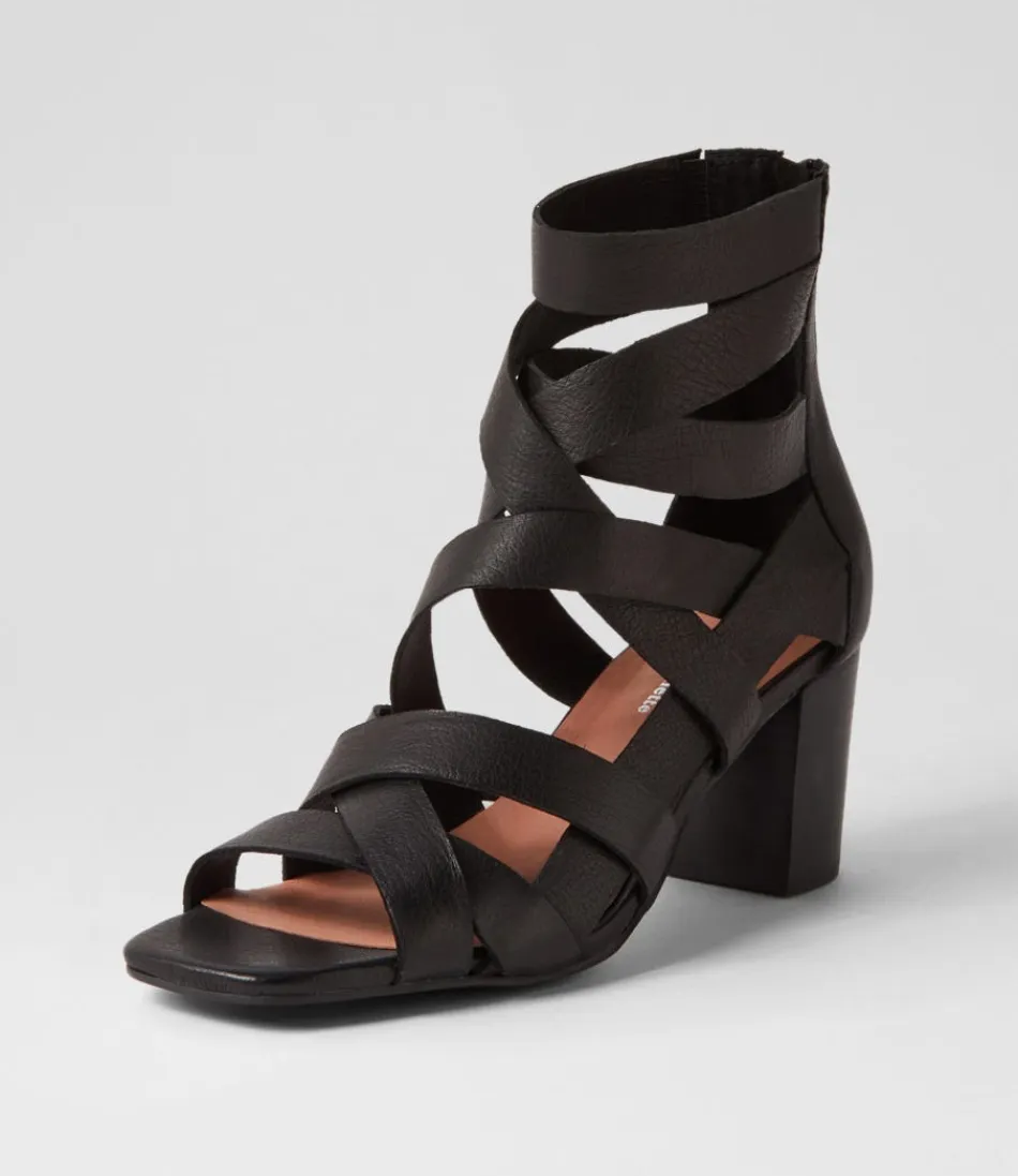 Women DJANGO & JULIETTE Heels<Paltic Black Leather Sandals