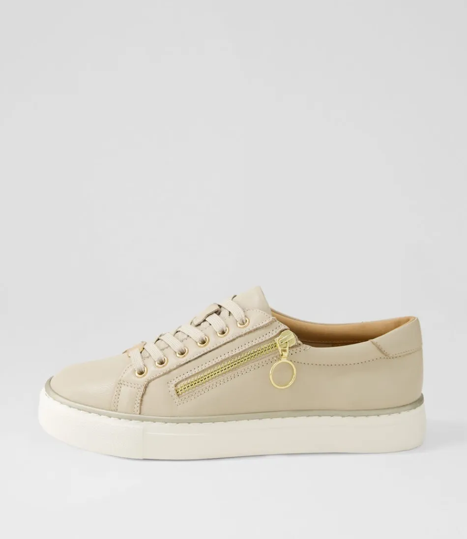 Women ZIERA Sneakers<Pamela Xf Almond Leather Sneakers