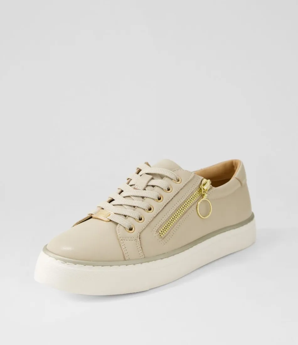 Women ZIERA Sneakers<Pamela Xf Almond Leather Sneakers