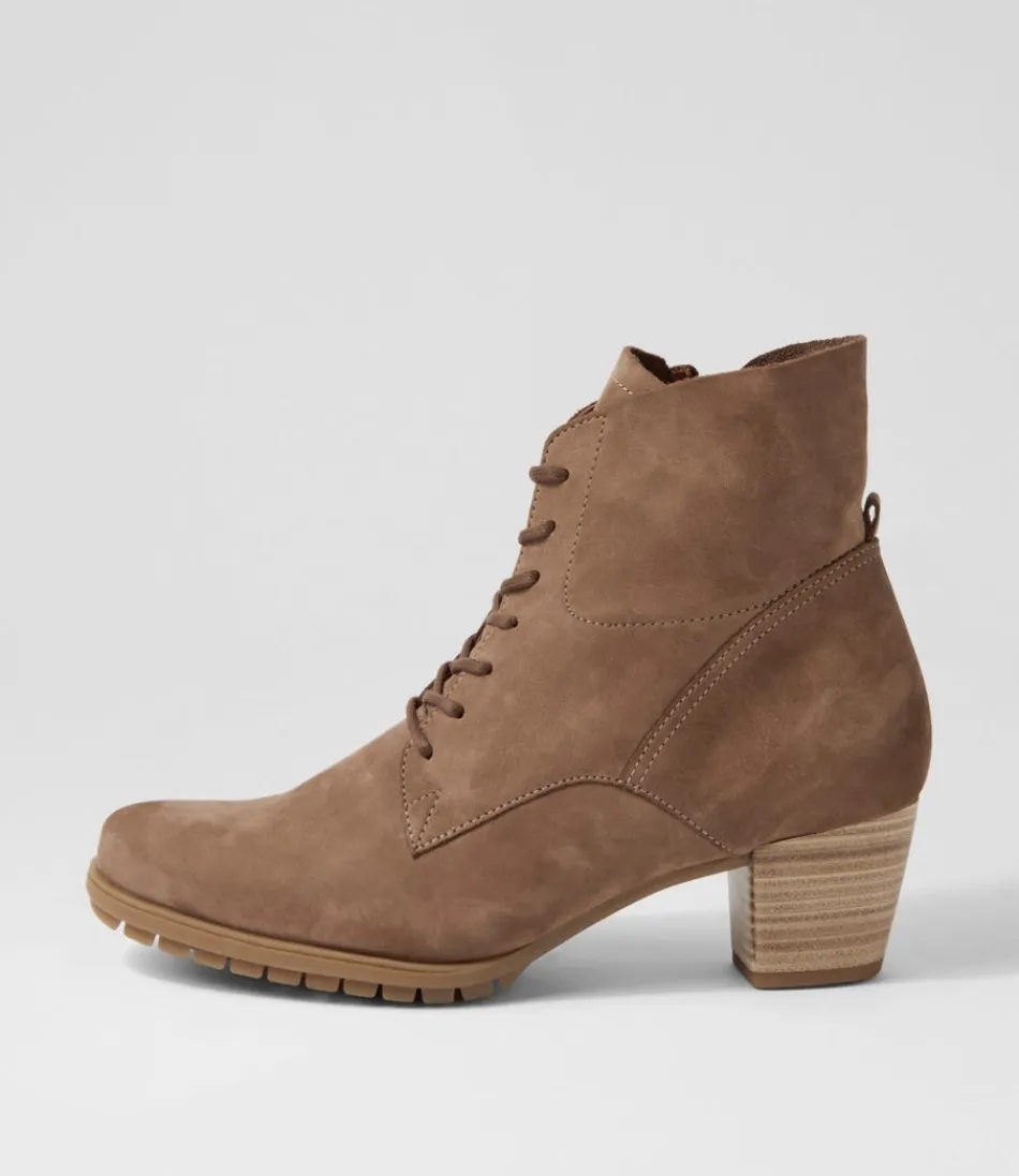 Women GABOR Boots<Petunia Muskat Suede Lace Up Boots