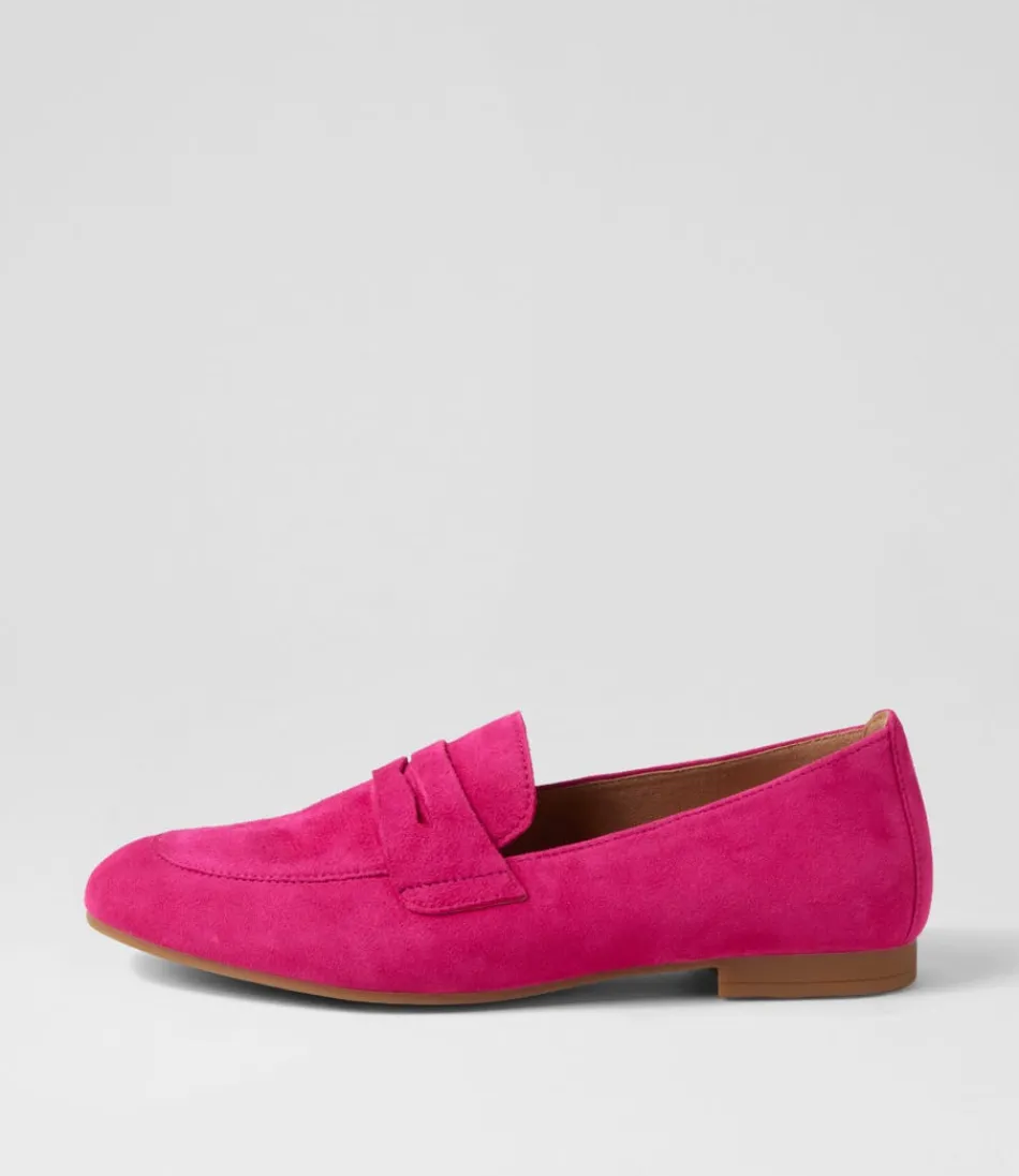 Women GABOR Loafers<Phoebe Pink Suede Loafers