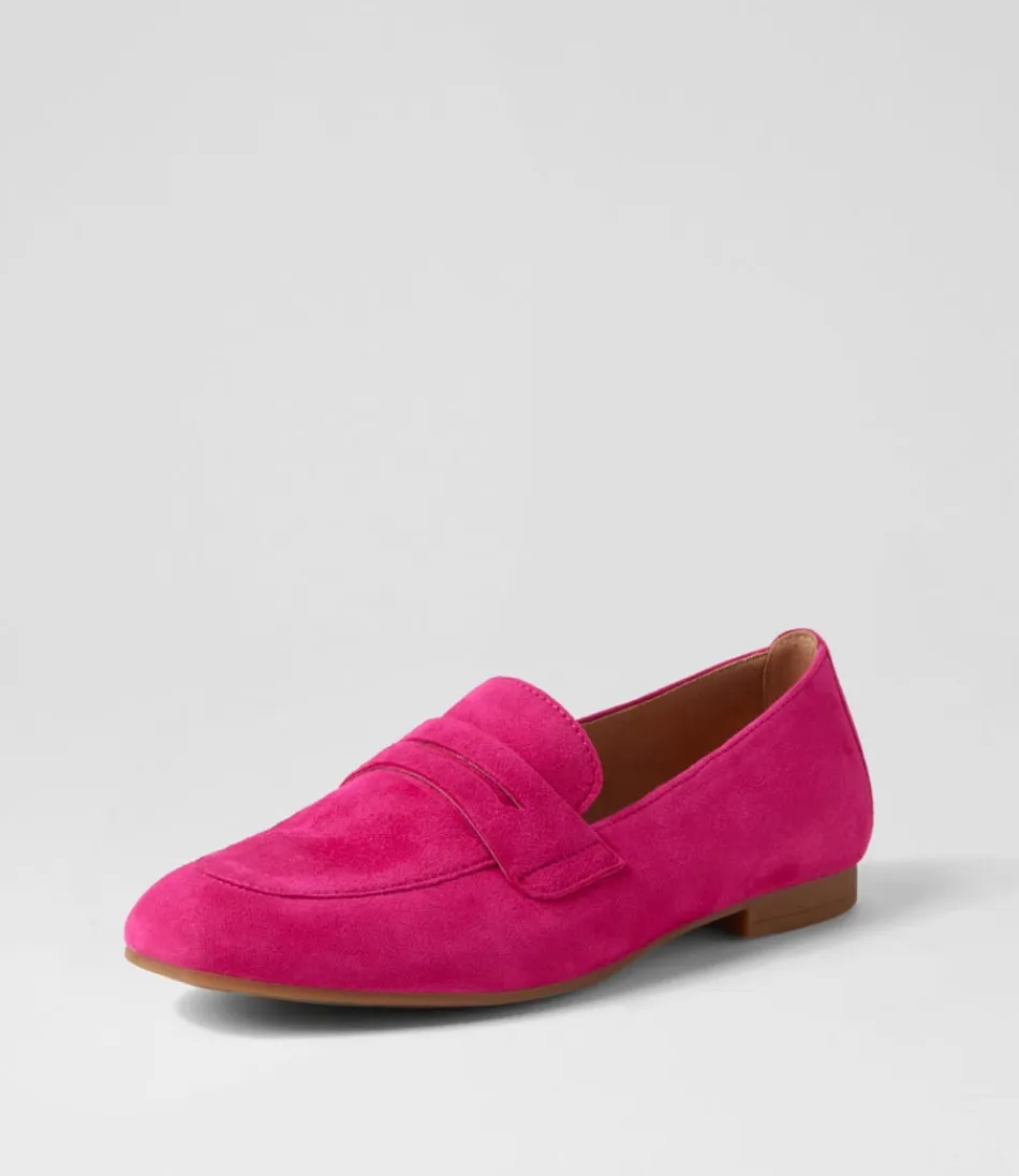 Women GABOR Loafers<Phoebe Pink Suede Loafers