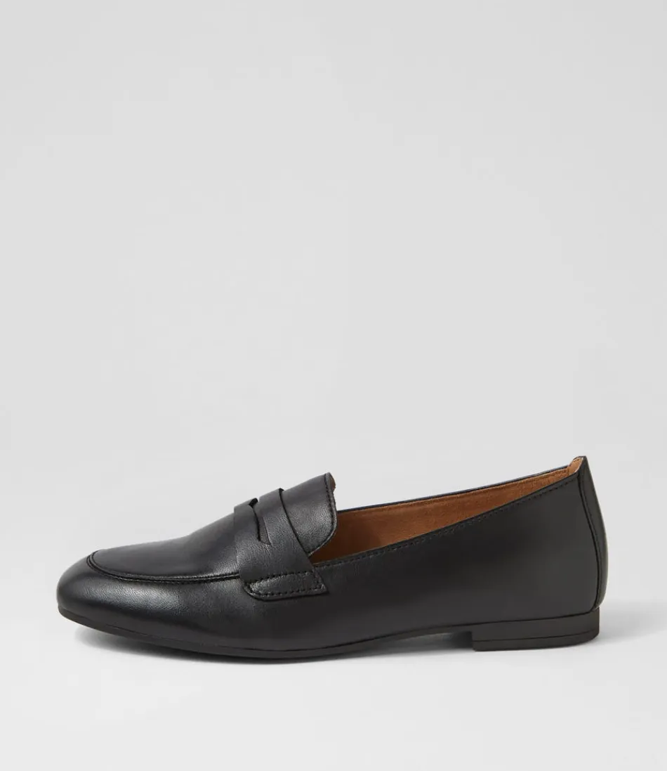 Women GABOR Comfort<Phoebe Schwarz Leather Loafers