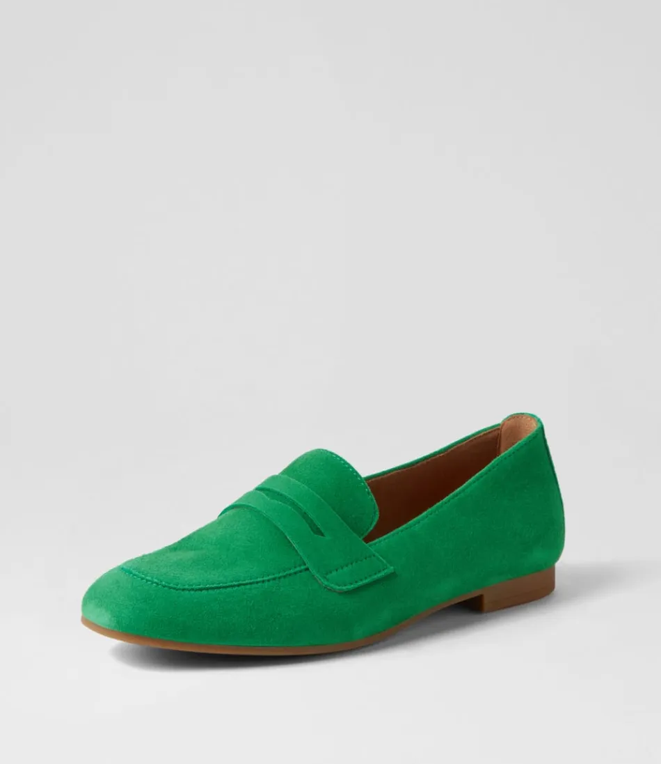 Women GABOR Comfort<Phoebe Verde Suede Loafers