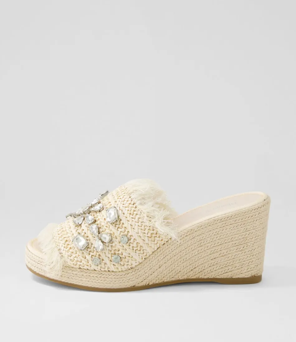 Women DJANGO & JULIETTE Espadrilles<Pitchy Beige Synthetic Raffia Espadrilles