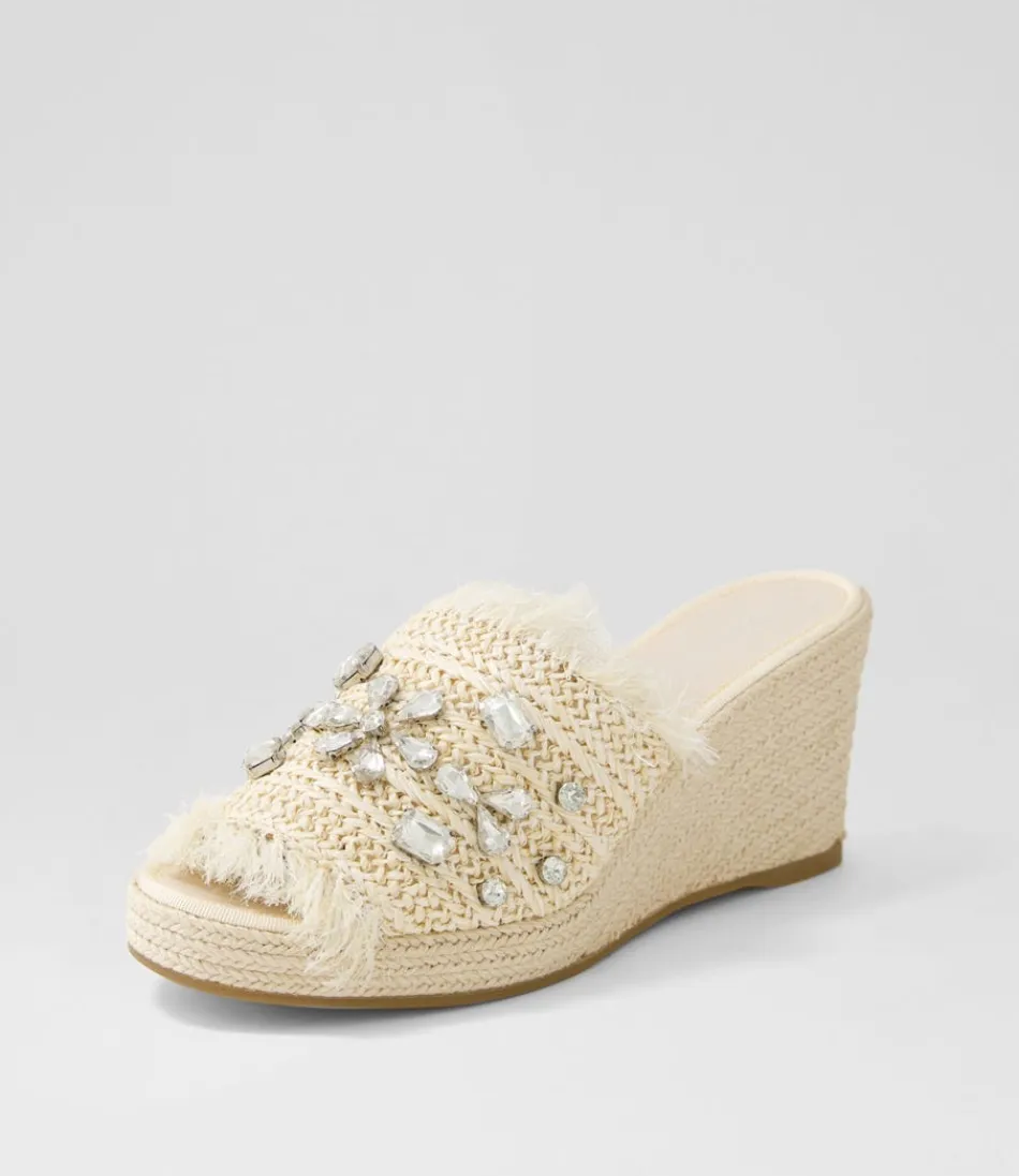 Women DJANGO & JULIETTE Espadrilles<Pitchy Beige Synthetic Raffia Espadrilles