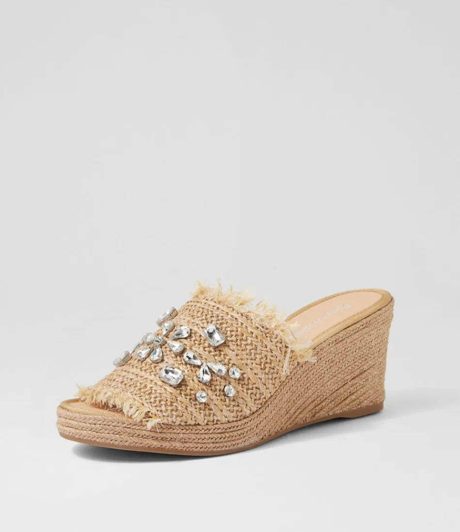 Women DJANGO & JULIETTE Espadrilles<Pitchy Coffee Synthetic Raffia Espadrilles