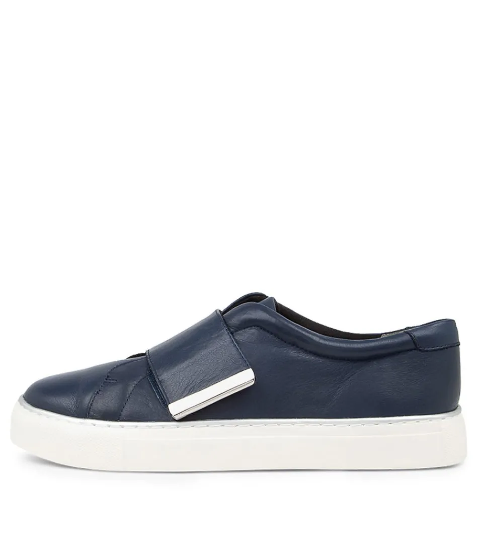 Women ZIERA Sneakers<Poppies Xf Navy Leather Sneakers