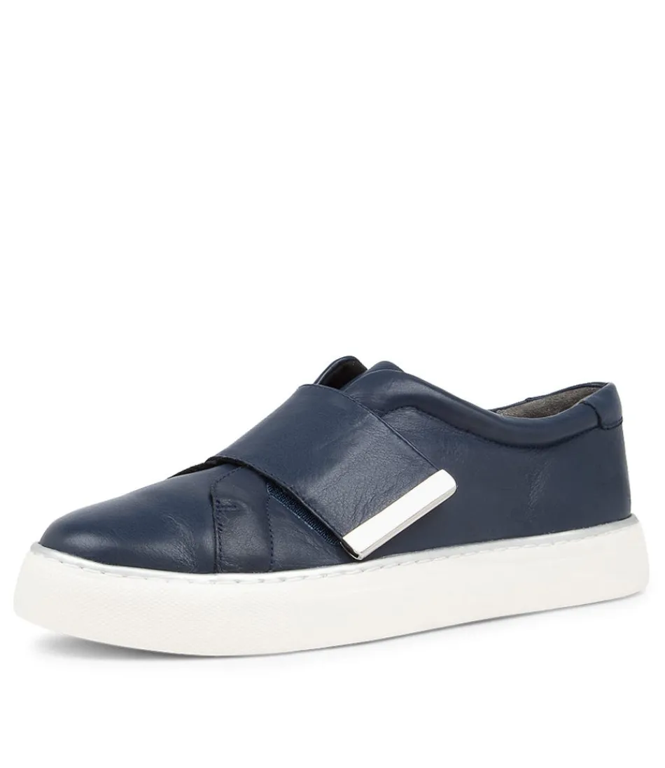 Women ZIERA Sneakers<Poppies Xf Navy Leather Sneakers