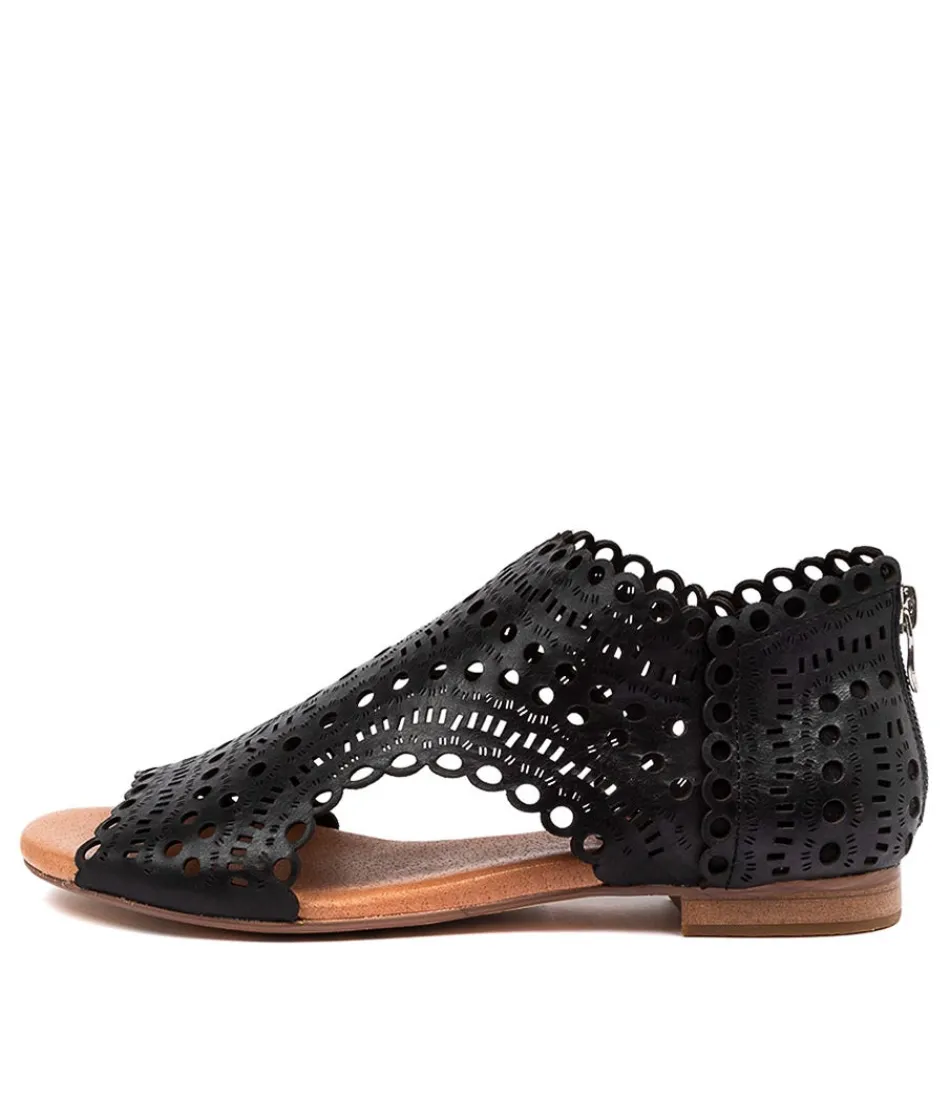 Women DJANGO & JULIETTE Flats<Powers Black Leather