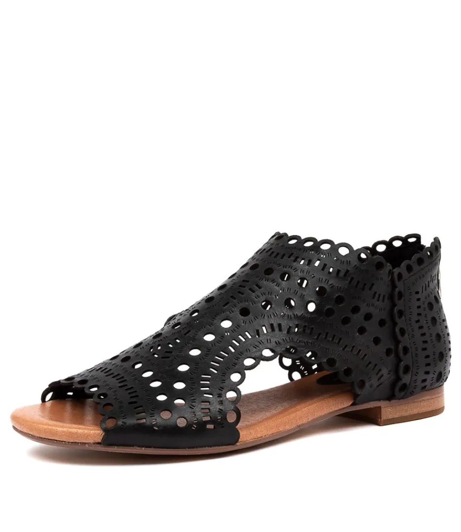 Women DJANGO & JULIETTE Flats<Powers Black Leather