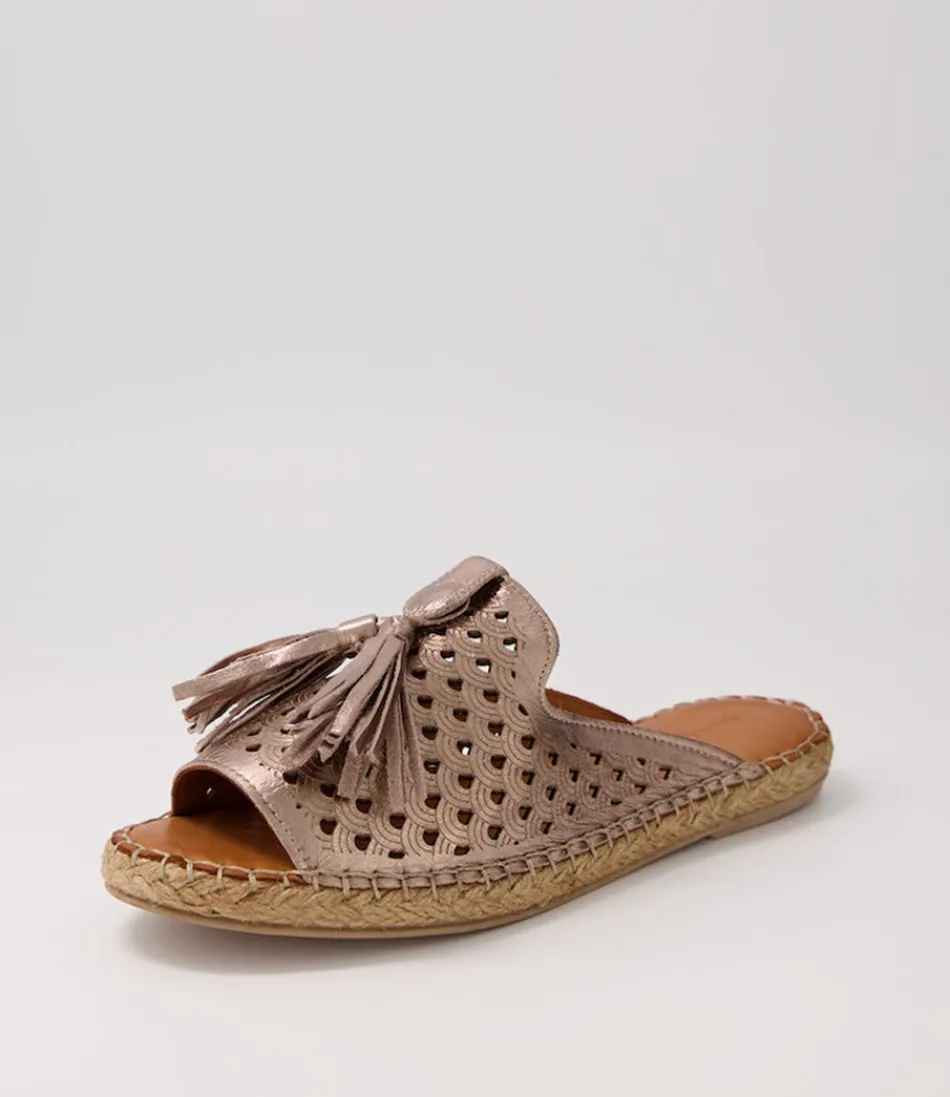 Women DIANA FERRARI Espadrilles<Purtna Silver Leather Espadrilles