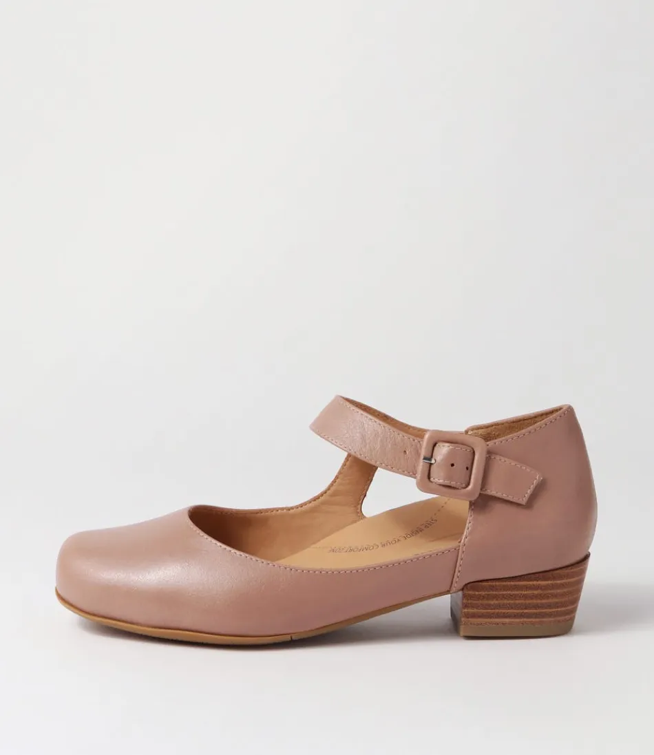 Women ZIERA Heels<Qango Xw Cappuccino Leather Flat Shoes