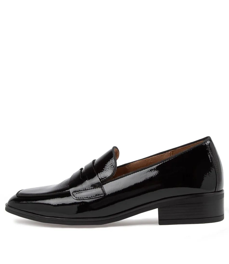 Women GABOR Loafers<Rabke Schwarz Leather Loafers