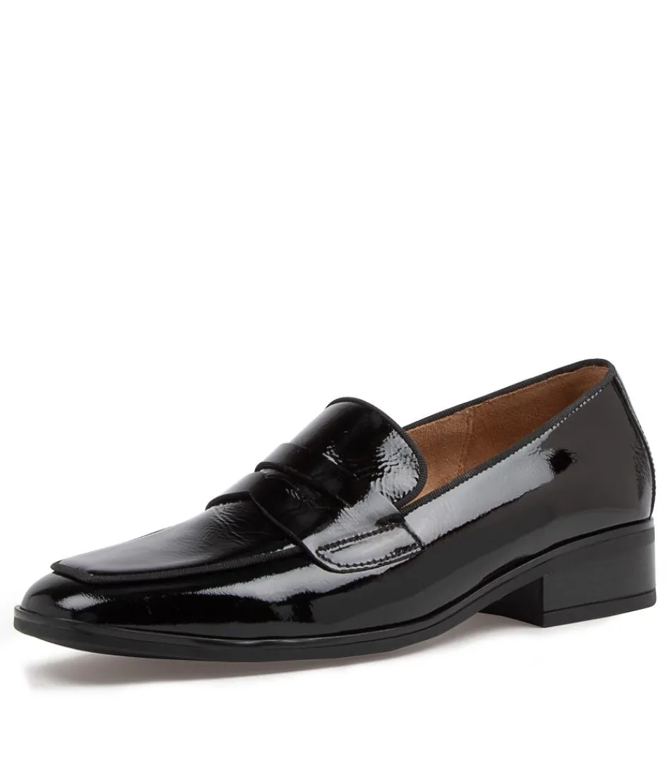 Women GABOR Loafers<Rabke Schwarz Leather Loafers