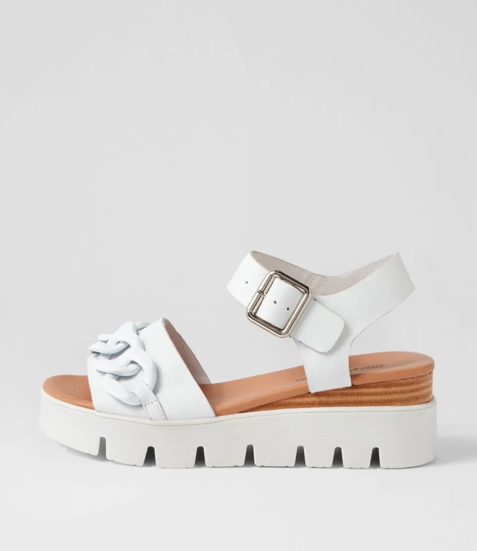 Women DJANGO & JULIETTE Sandals<Racassy White Leather Sandals