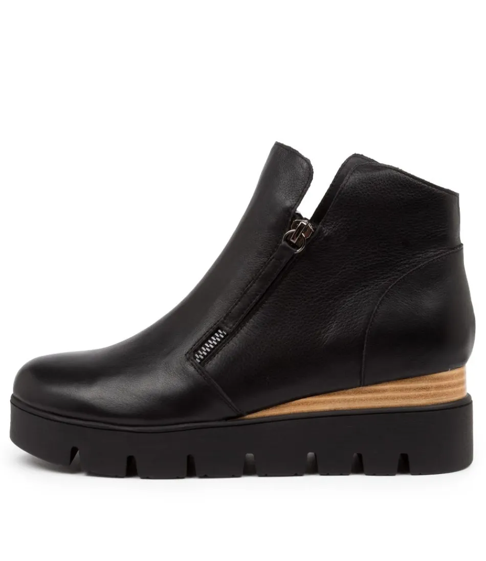 Women DJANGO & JULIETTE Boots<Radio Black Lea Blk Sole