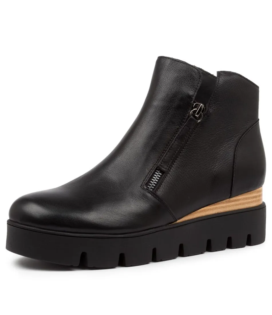 Women DJANGO & JULIETTE Boots<Radio Black Lea Blk Sole