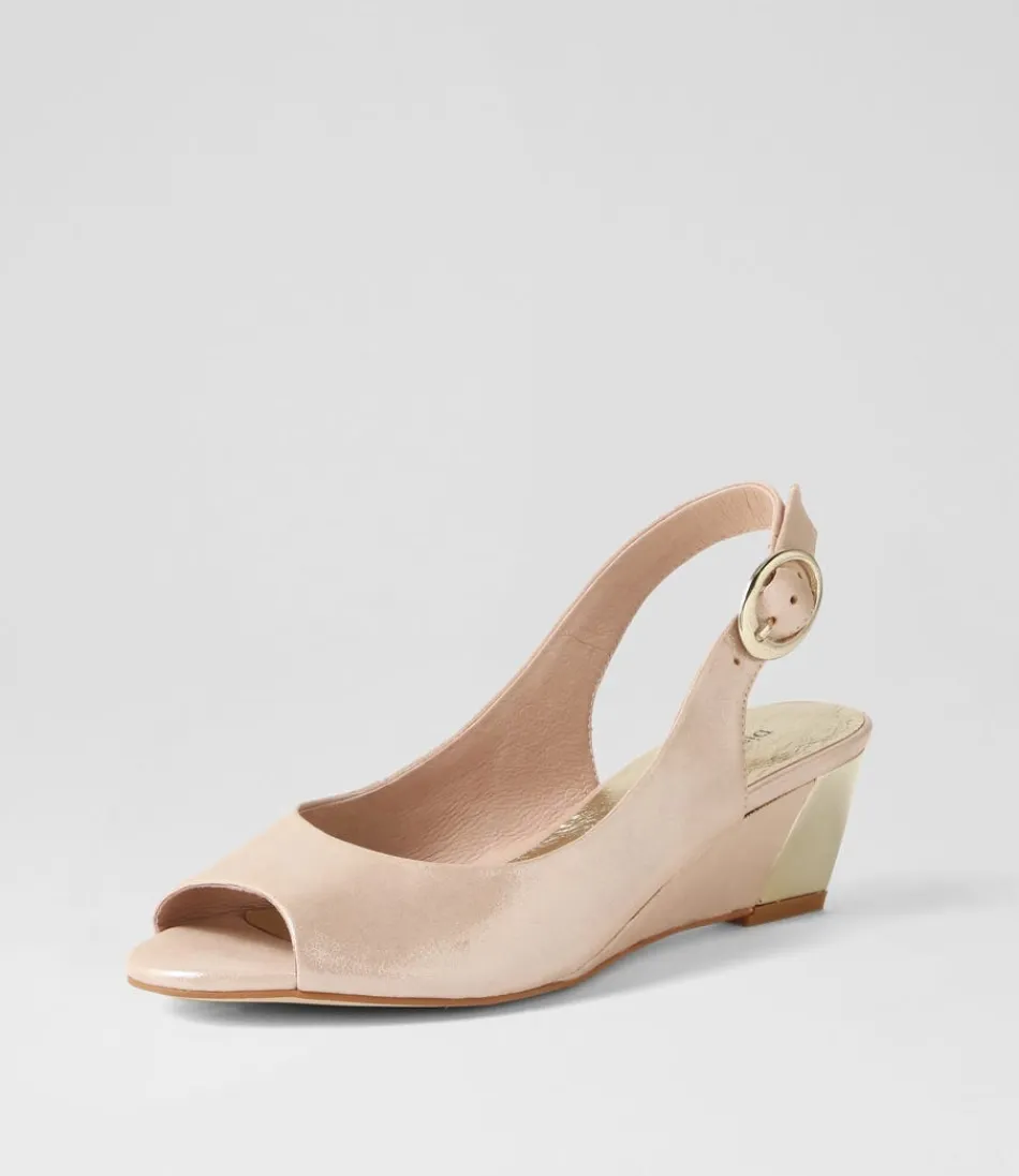 Women DJANGO & JULIETTE Wedges<Raite Nude Shimmer Leather Sandals