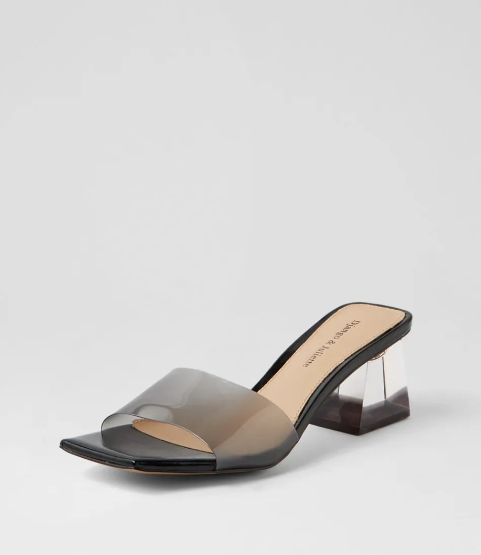 Women DJANGO & JULIETTE Heels<Rallas Smoke Vinylite Mules