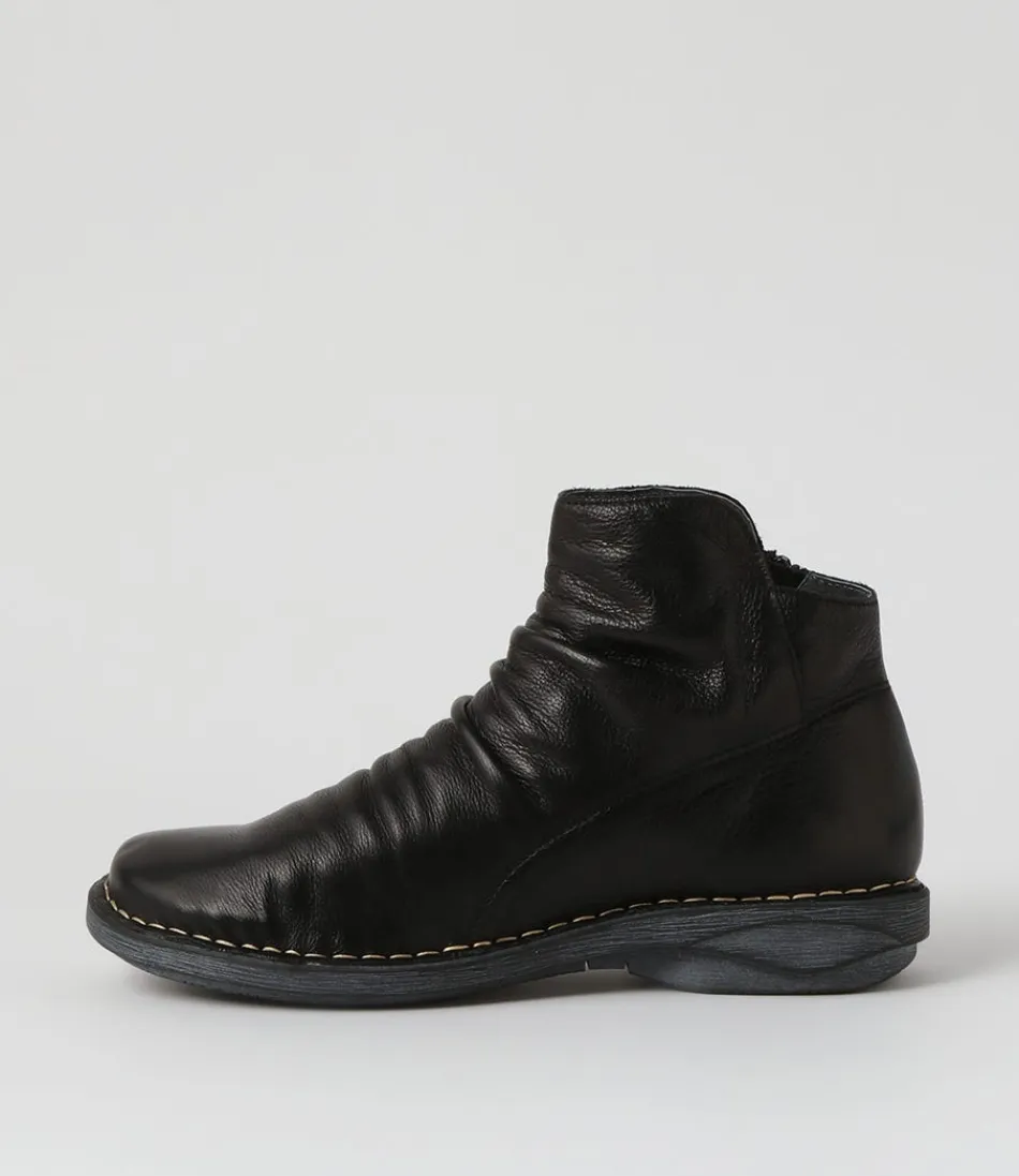 Women DJANGO & JULIETTE Boots<Rarar Black Leather Ankle Boots