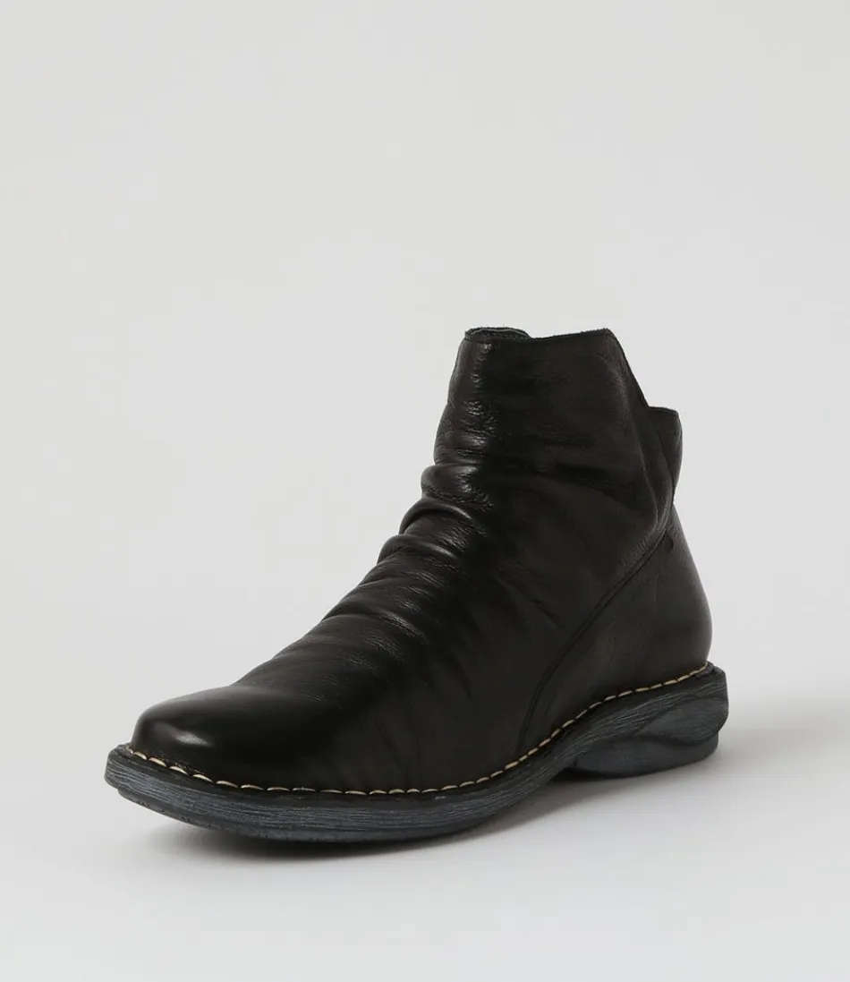 Women DJANGO & JULIETTE Boots<Rarar Black Leather Ankle Boots