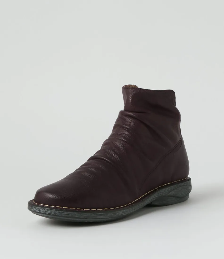 Women DJANGO & JULIETTE Boots<Rarar Purple Leather Ankle Boots