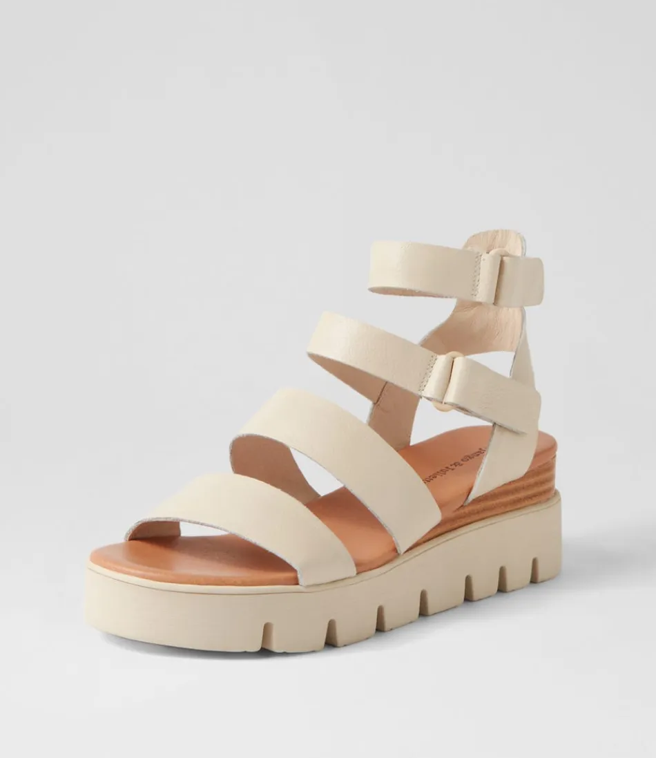 Women DJANGO & JULIETTE Wedges<Rhean Milk Leather Sandals