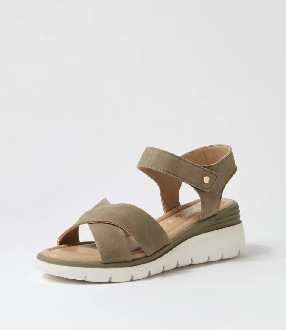 Women ARA Comfort<Rimini 32 Pistachio Leather Sandals