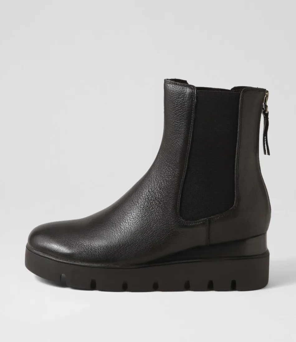 Women DJANGO & JULIETTE Boots<Rinnit Black Leather Chelsea Boots