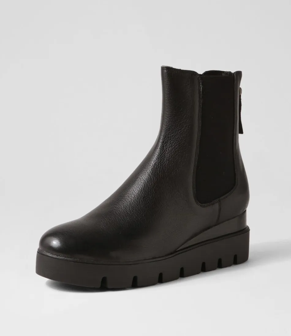 Women DJANGO & JULIETTE Boots<Rinnit Black Leather Chelsea Boots