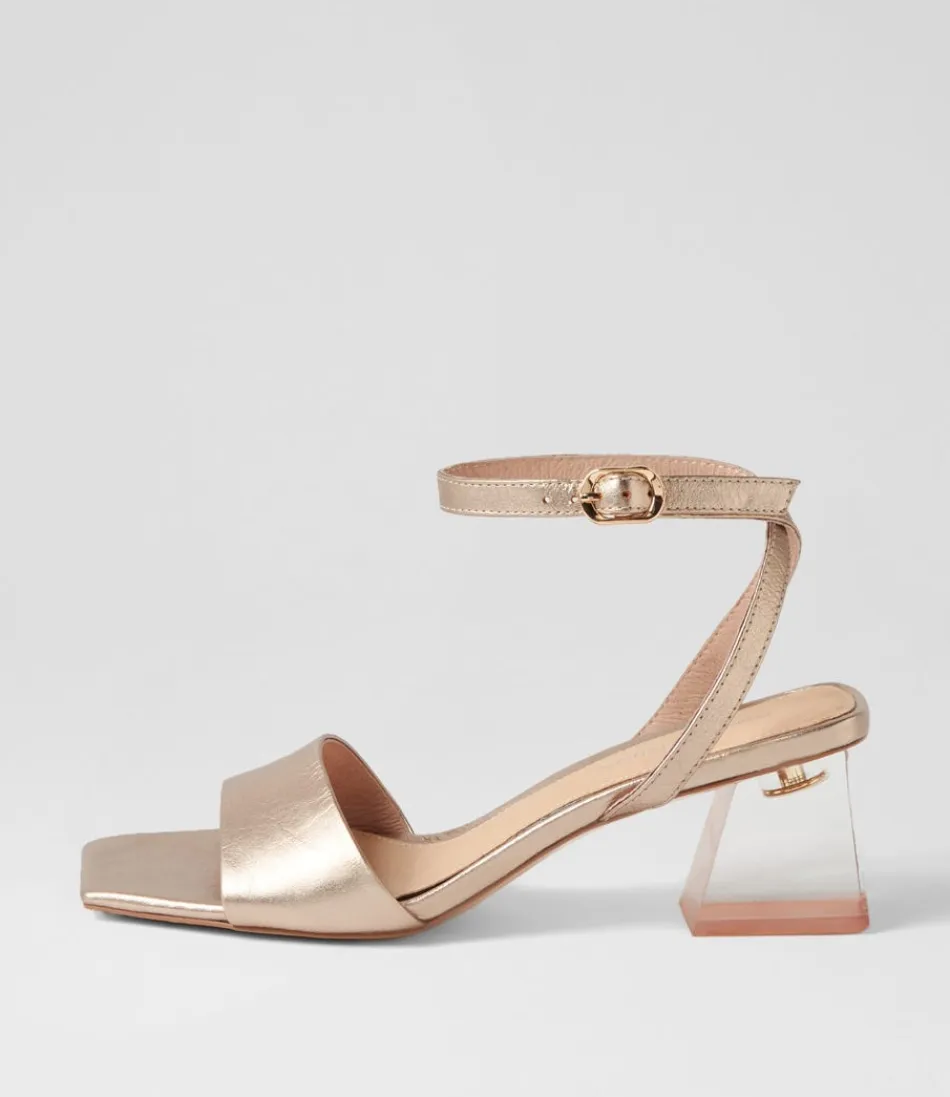 Women DJANGO & JULIETTE Heels<Rolo Champagne Leather Sandals