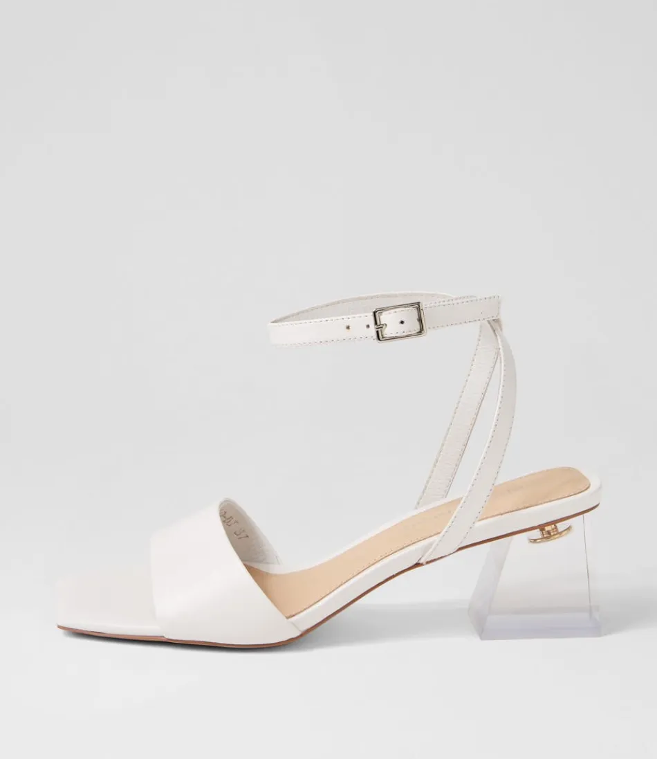 Women DJANGO & JULIETTE Heels<Rolo White Leather Sandals