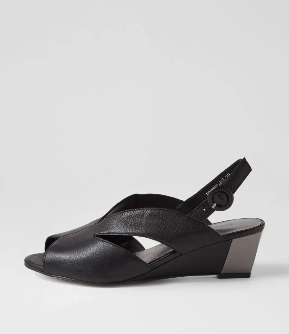 Women DJANGO & JULIETTE Sandals<Ronney Black Leather Sandals