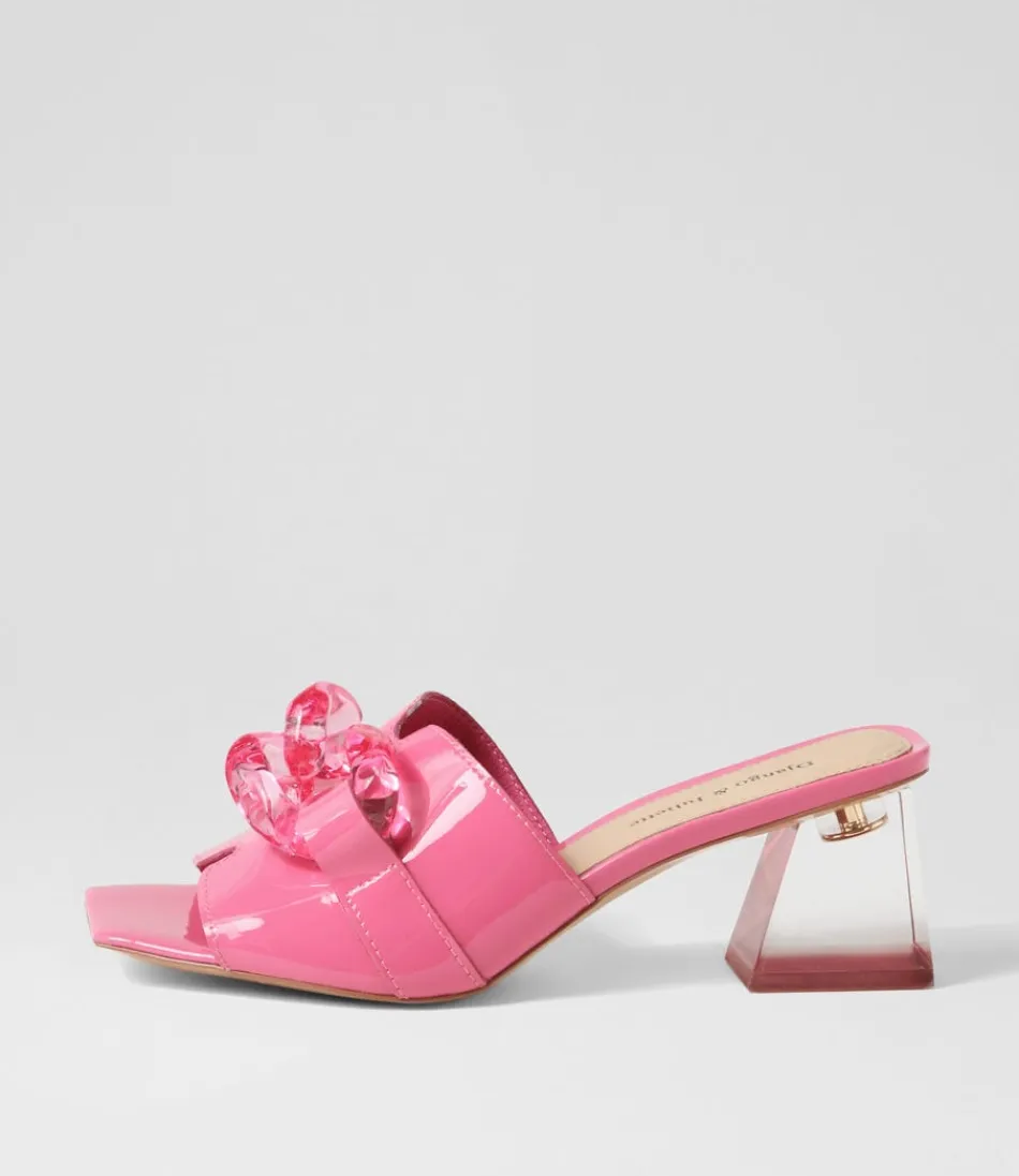 Women DJANGO & JULIETTE Heels<Rulie Pretty Pink Patent Leather Mules