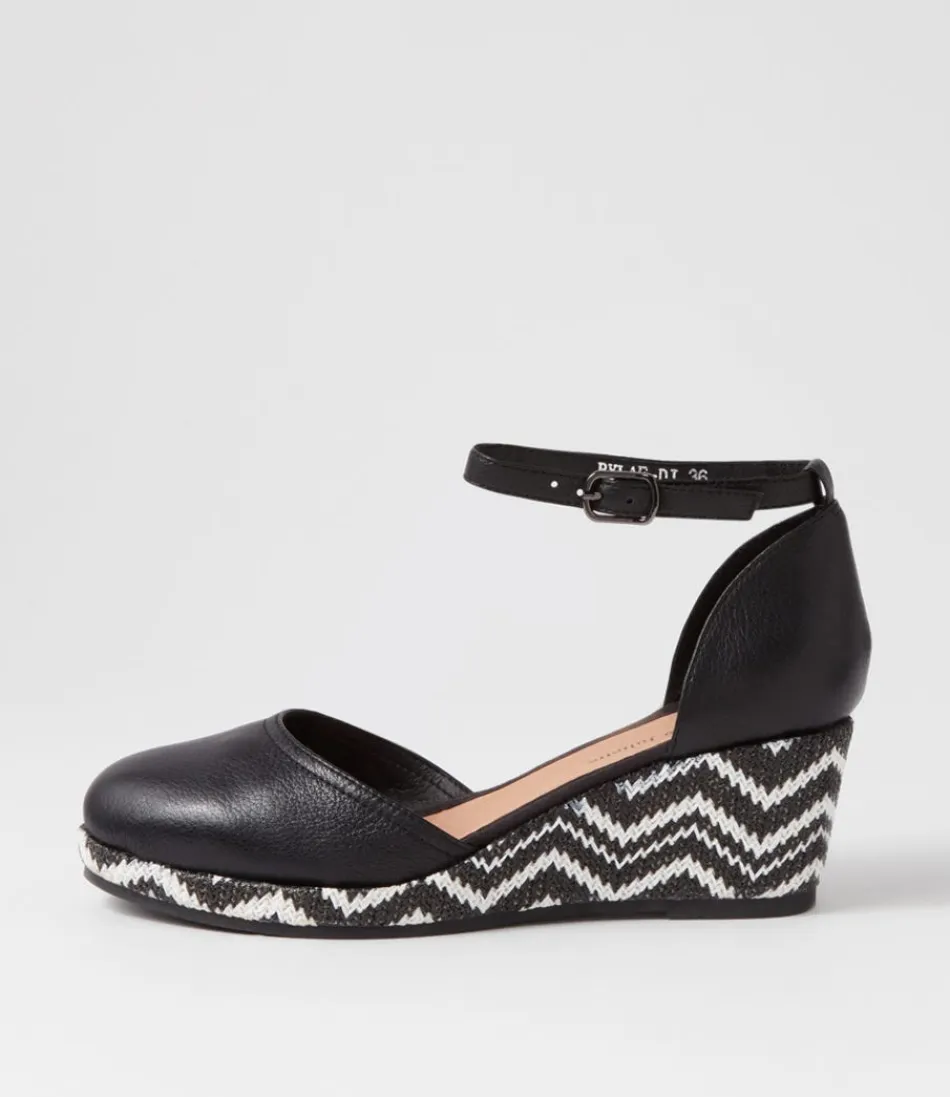 Women DJANGO & JULIETTE Espadrilles<Rylaf Black Aztec Leather Clogs