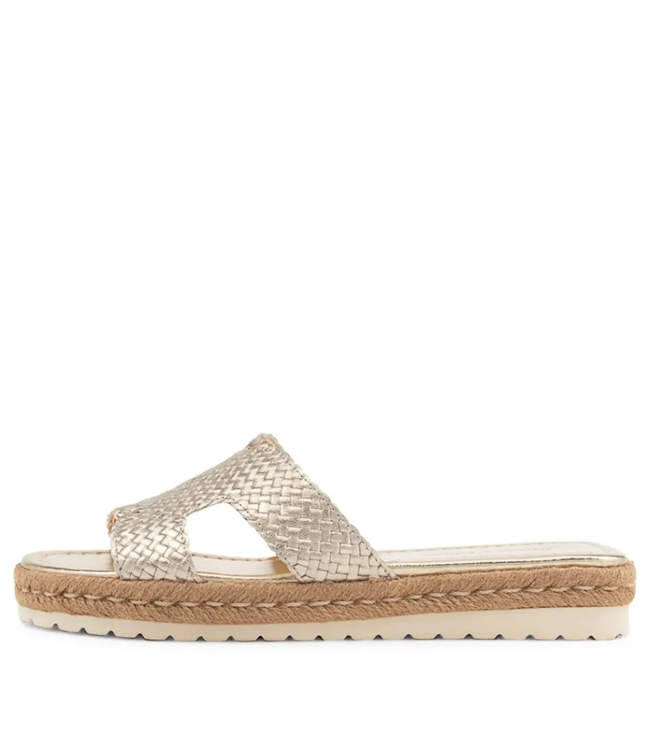 Women DJANGO & JULIETTE Espadrilles<Sabeen Pale Gold Weave Sandals