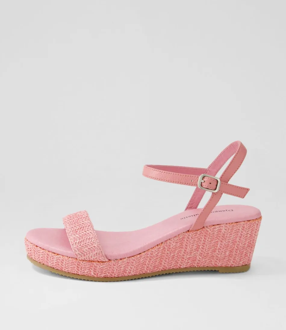 Women DJANGO & JULIETTE Espadrilles<Sable Pink Synthetic Raffia Leather Espadrilles