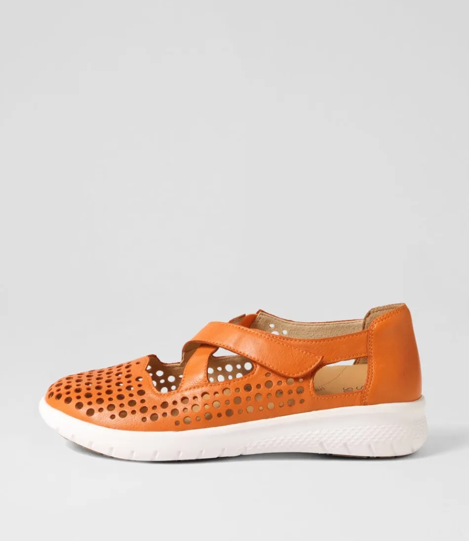 Women ZIERA Wedges<Sachet Xf Orange Leather Flat Shoes