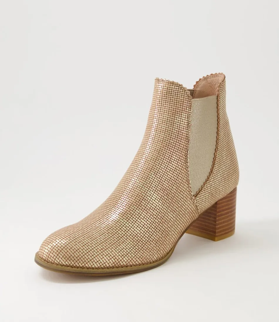 Women DJANGO & JULIETTE Boots<Sadore Gold Cut Leather Chelsea Boots