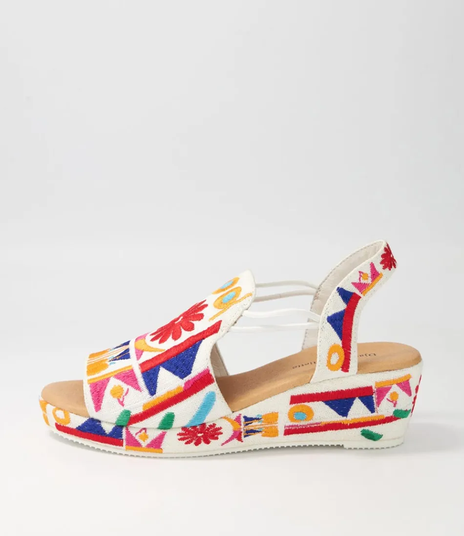 Women DJANGO & JULIETTE Wedges<Sahirah Bright Multi Fabric Sandals