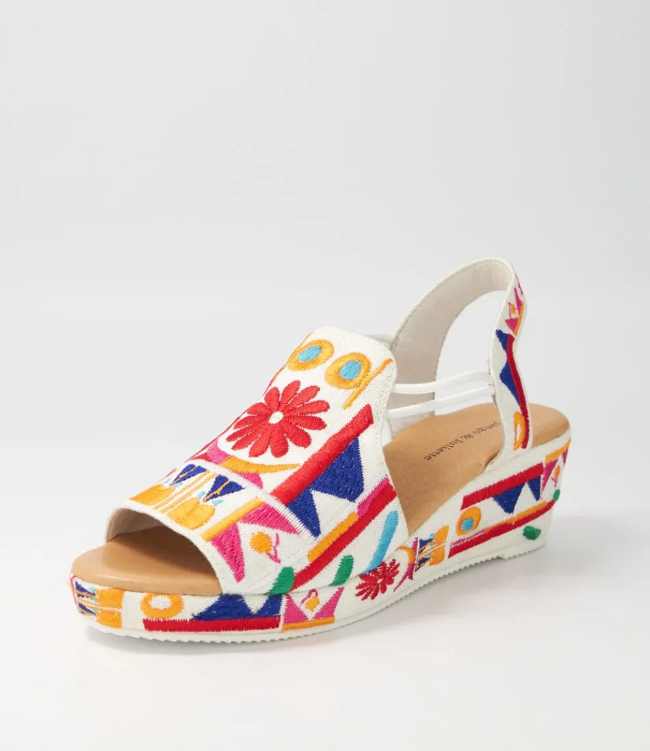 Women DJANGO & JULIETTE Wedges<Sahirah Bright Multi Fabric Sandals