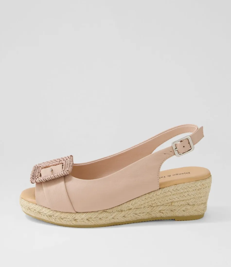 Women DJANGO & JULIETTE Espadrilles<Saloso Rose Leather Buckle Sandals