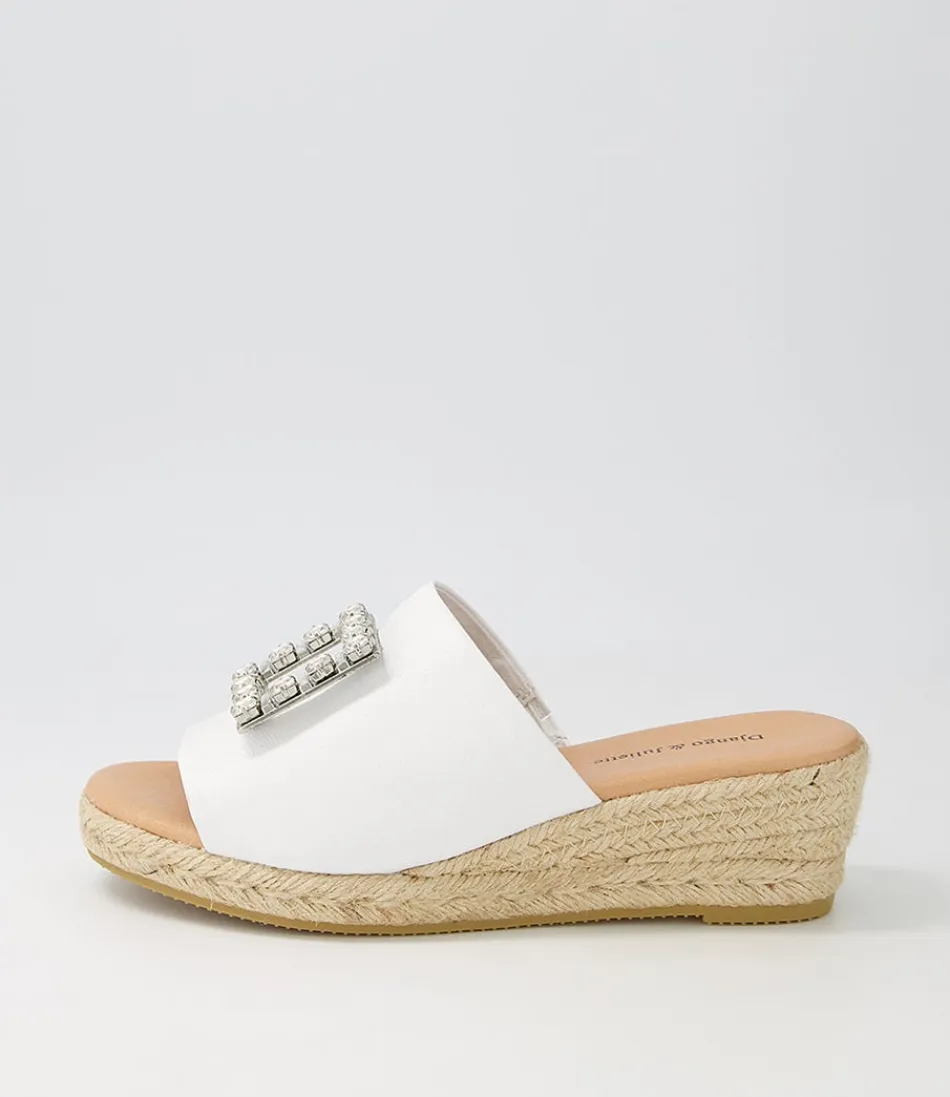 Women DJANGO & JULIETTE Espadrilles<Samella White Natural Rope Leather Sandals