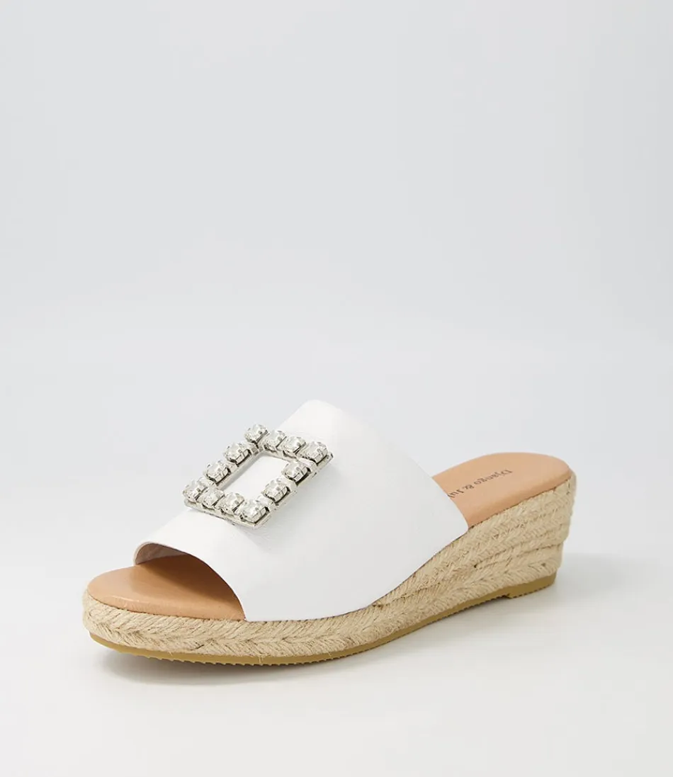 Women DJANGO & JULIETTE Espadrilles<Samella White Natural Rope Leather Sandals