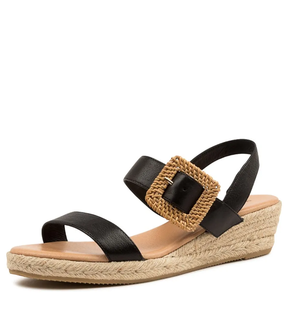 Women DJANGO & JULIETTE Espadrilles<Samiya Lrg Black Leather