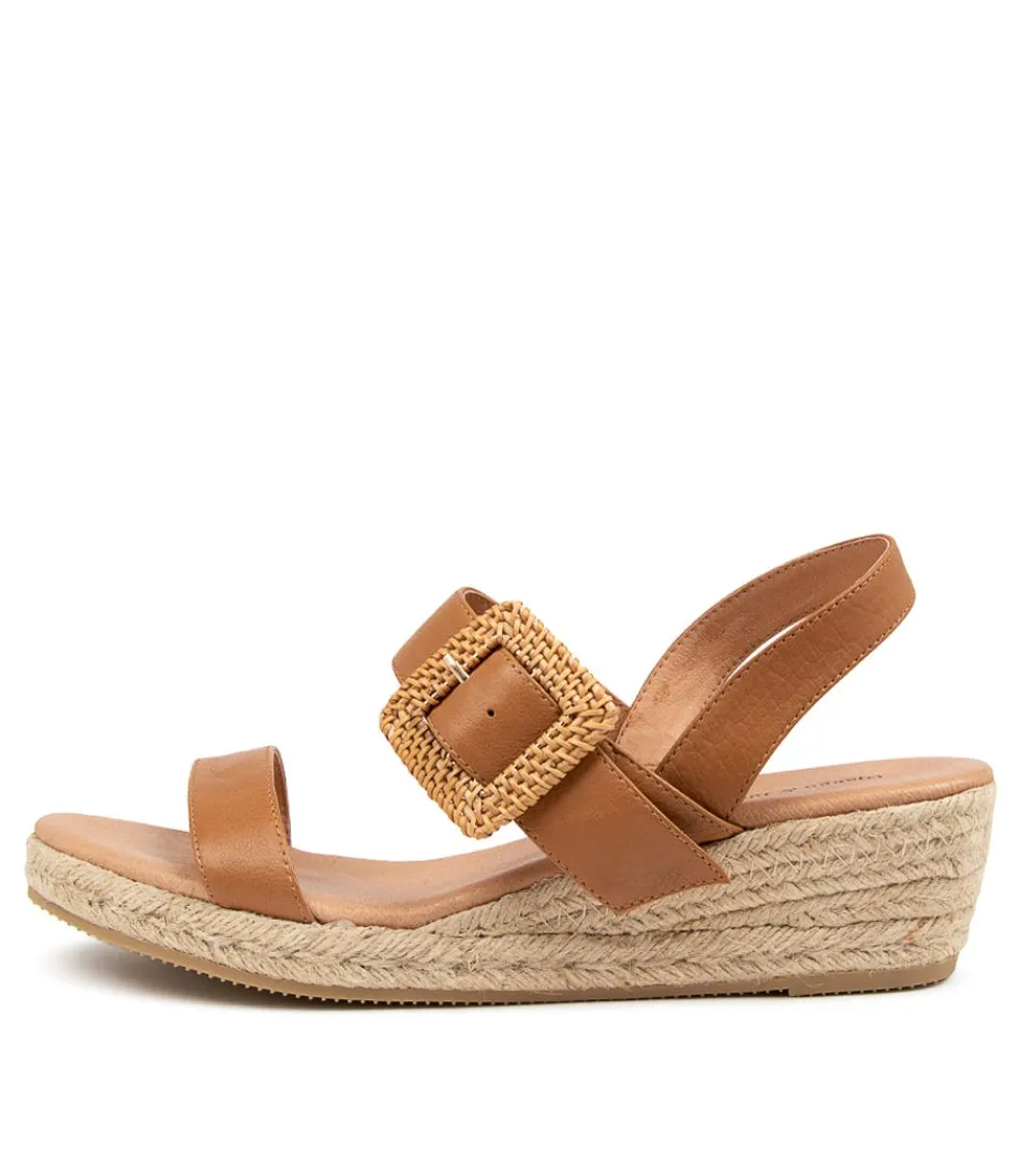 Women DJANGO & JULIETTE Espadrilles<Samiya Lrg Dk Tan Leather